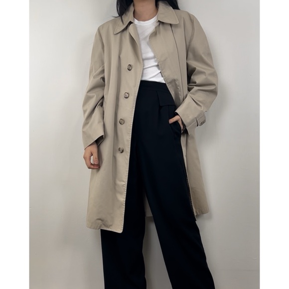 Vintage London Fog Trench Coat with Detachable Faux Fur Lining - Picture 1 of 8